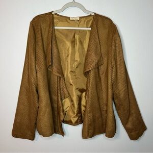Women’s Choices brown open front drape cardigan sweater size XL